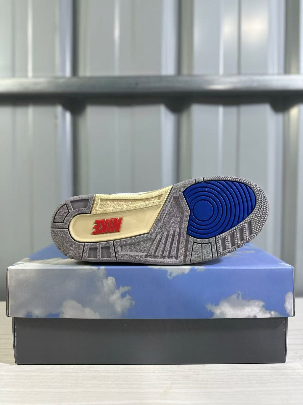 Air Jordan 3 Retro White Sport Royal Sneakers - product image from the listing.