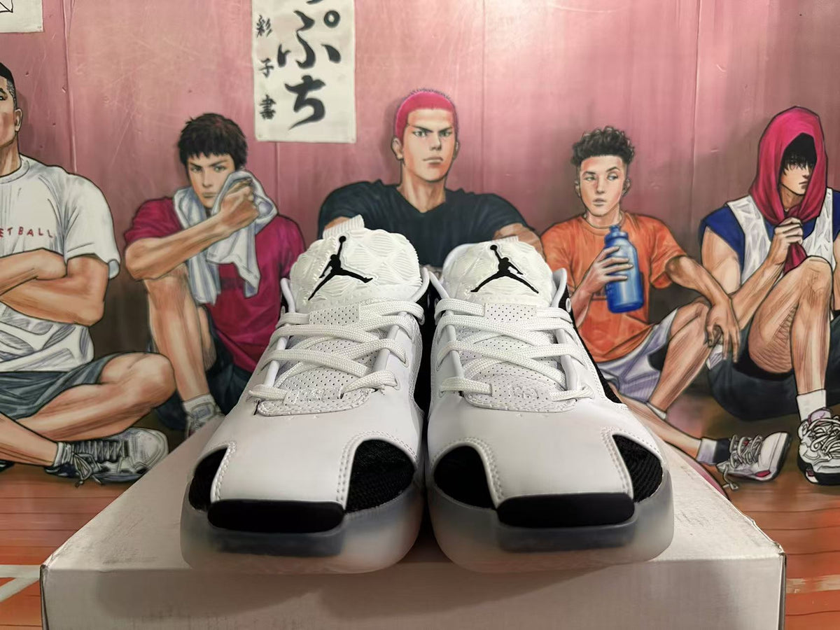 Jordan Luka 1 Basketball Shoes in Black White - product image from the listing.
