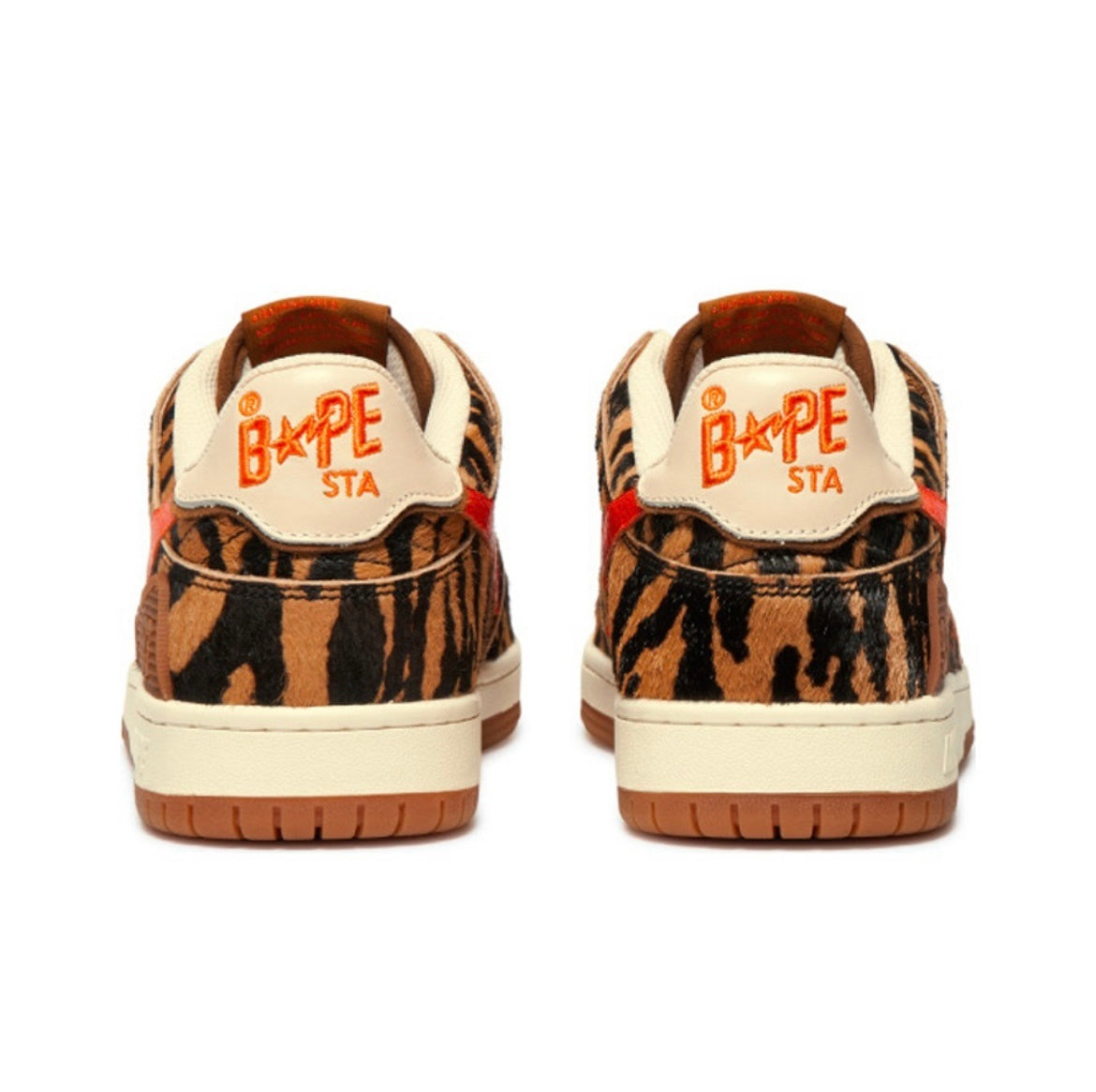 BAPE SK8 STA Tiger-Stripe Low-Cut Sneakers - product image from the listing.