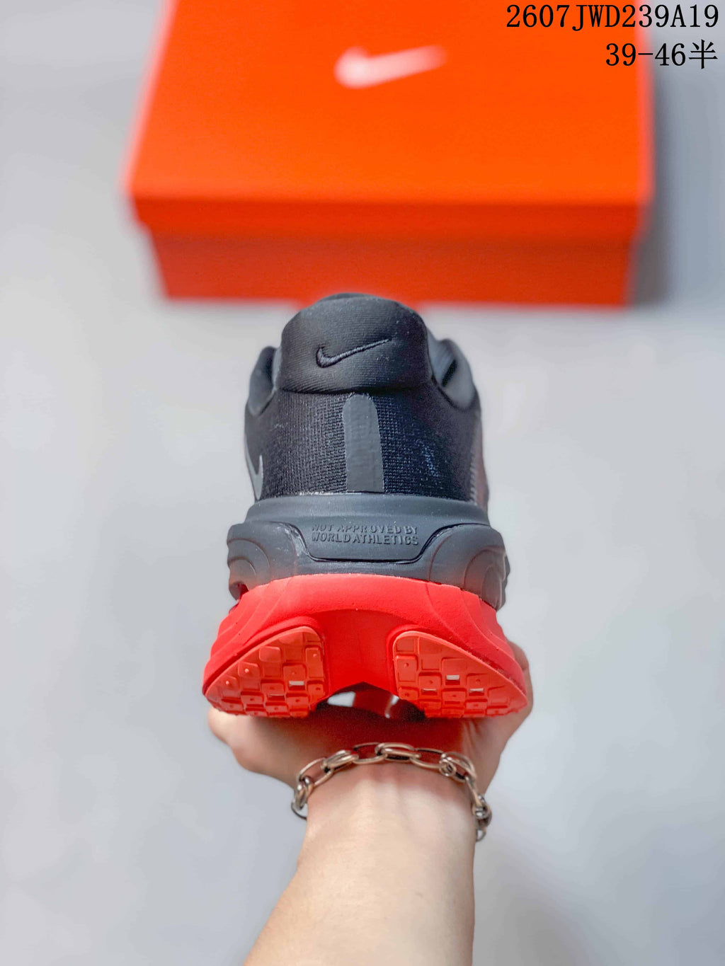 Nike Air Pegasus Premium Sneakers in Black Red 711690RRY - product image from the listing.