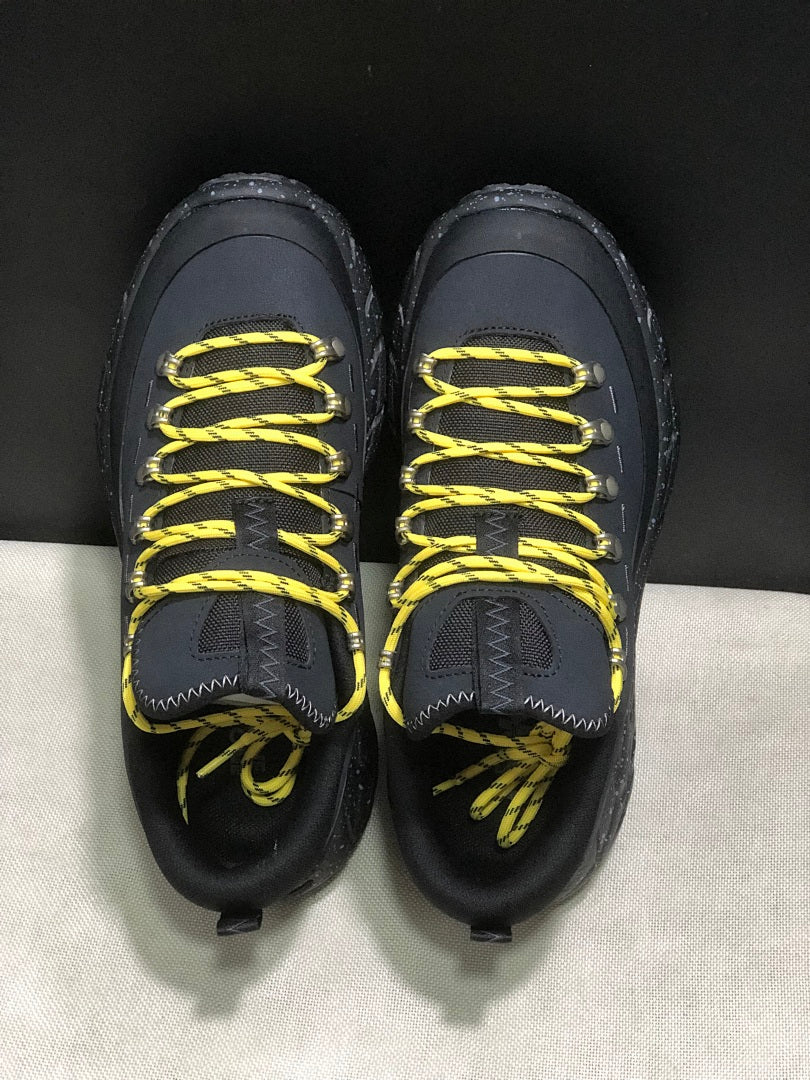 HOKA Tor Summit Trail Sneakers in Black and Yellow - product image from the listing.