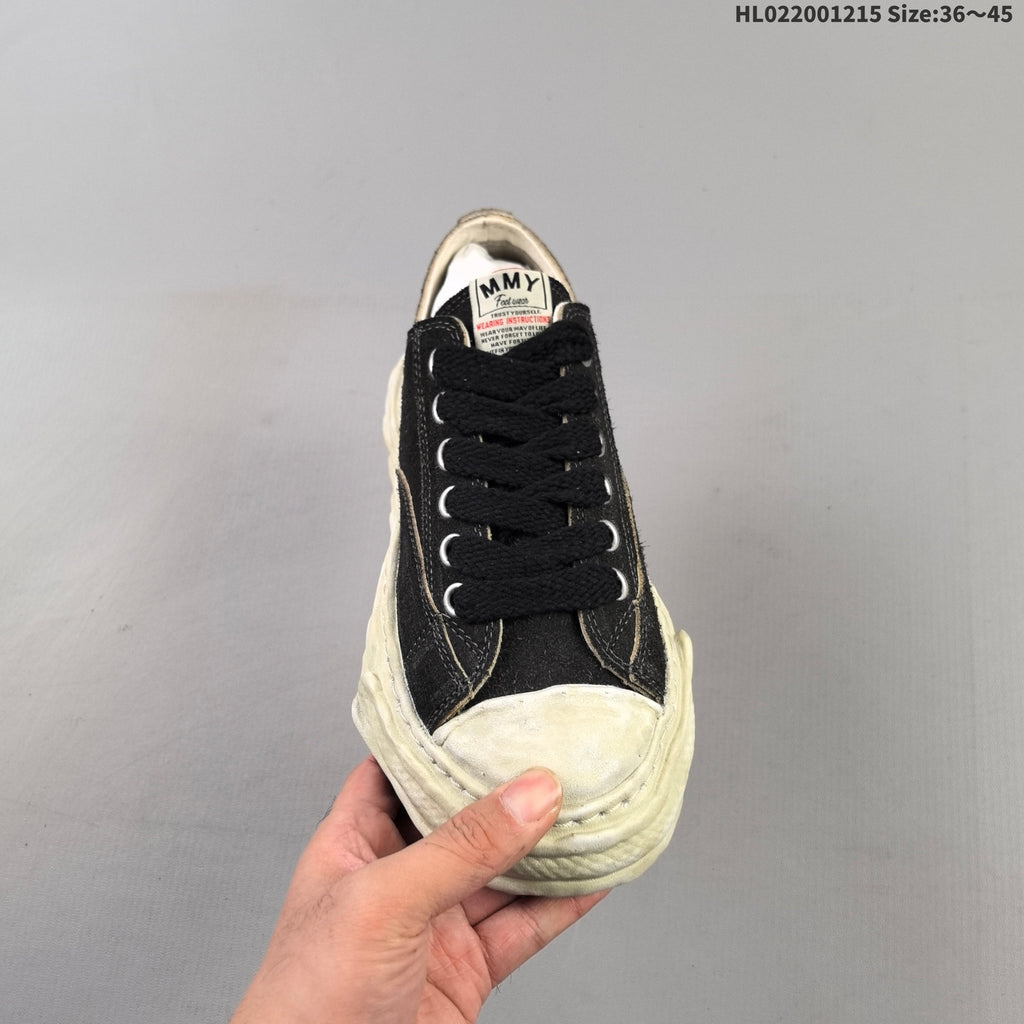 Maison Mihara Yasuhiro Original Sole Canvas Low Sneakers, in Black - product image from the listing.