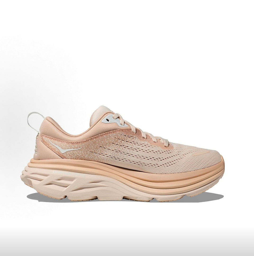 Beige Brown HOKA Bondi 8 Running Shoes - product image from the listing.