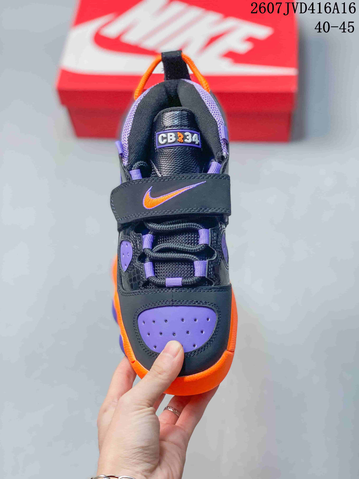 Nike Air Basketball Sneakers in Black Purple Orange 2607JVD416A16 - product image from the listing.