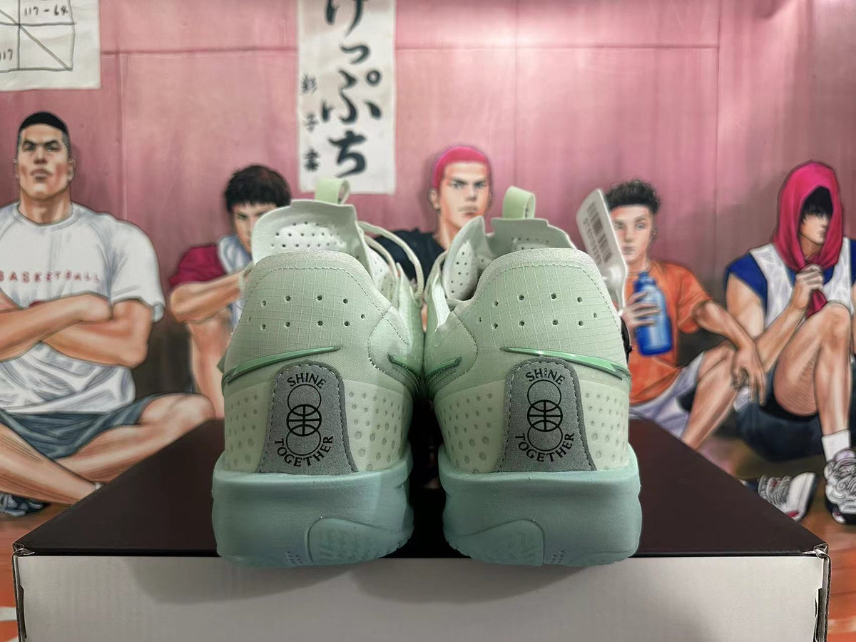 Nike G.T. Jump 2 Basketball Shoes, in Pale Green and White - product image from the listing.