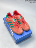 adidas Gazelle Trainers Coral Green Gum Sole - product image from the listing.