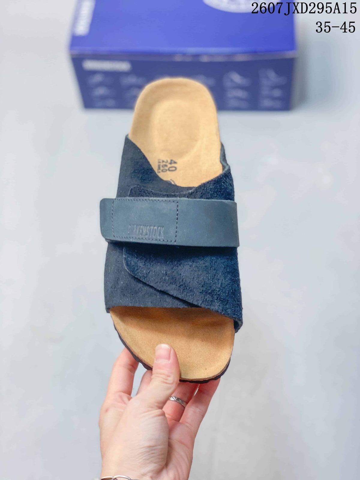 Birkenstock Suede Buckle Sandal in Dark Blue 2607JXD295A15 - product image from the listing.