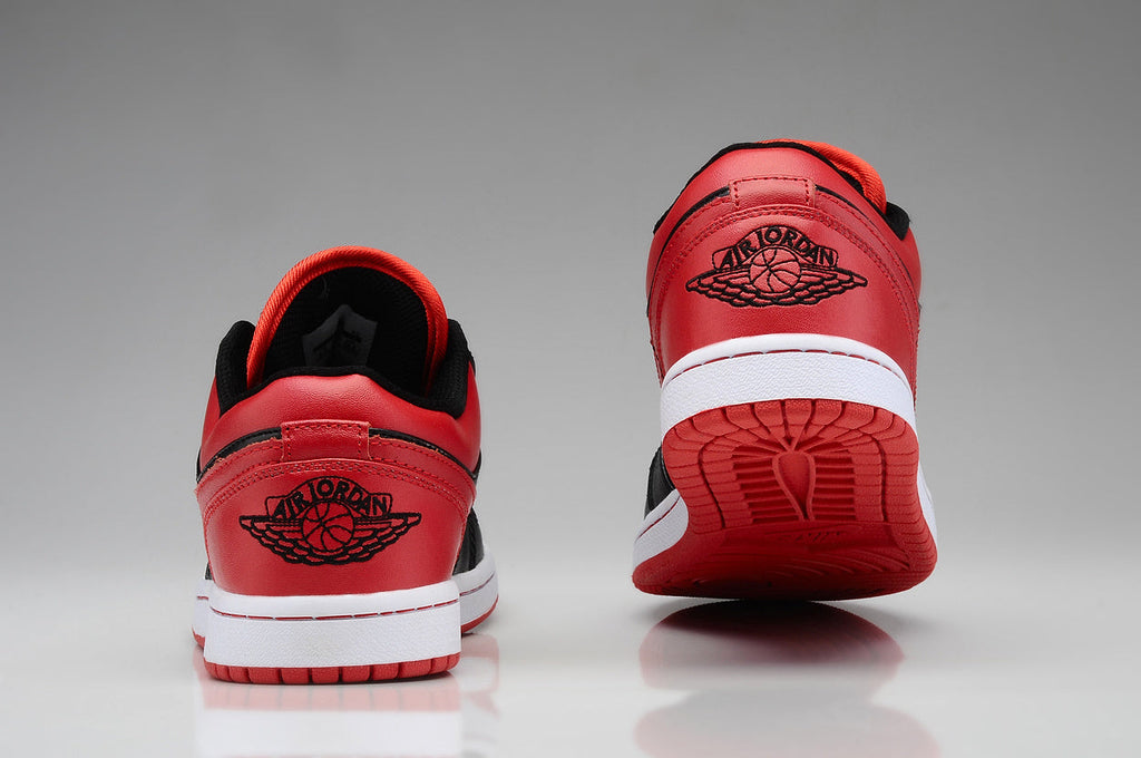 Air Jordan 1 Low Black Red Sneakers - product image from the listing.