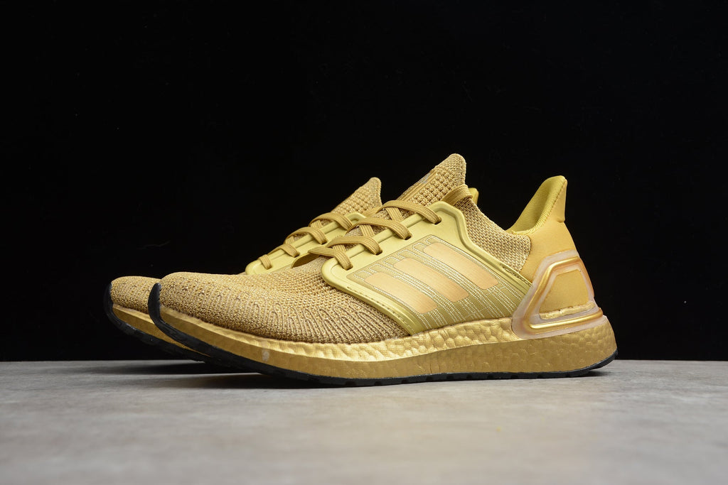 Adidas UltraBOOST 20 Consortium 6.0 Running Shoes in Gold FY3448 - product image from the listing.