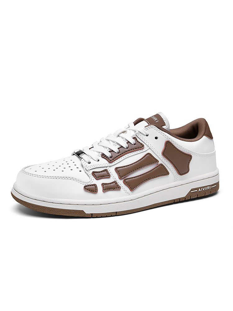 AIVIRI MFS003-126 Low-Top Sneakers in White and Brown - product image from the listing.
