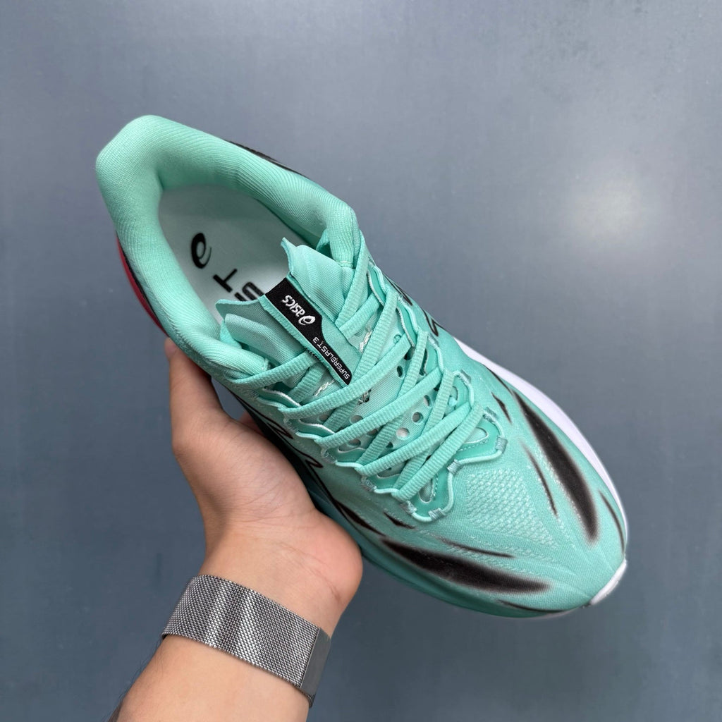Nike Alphafly 3 Road Racing Shoes in Mint Black Red - product image from the listing.