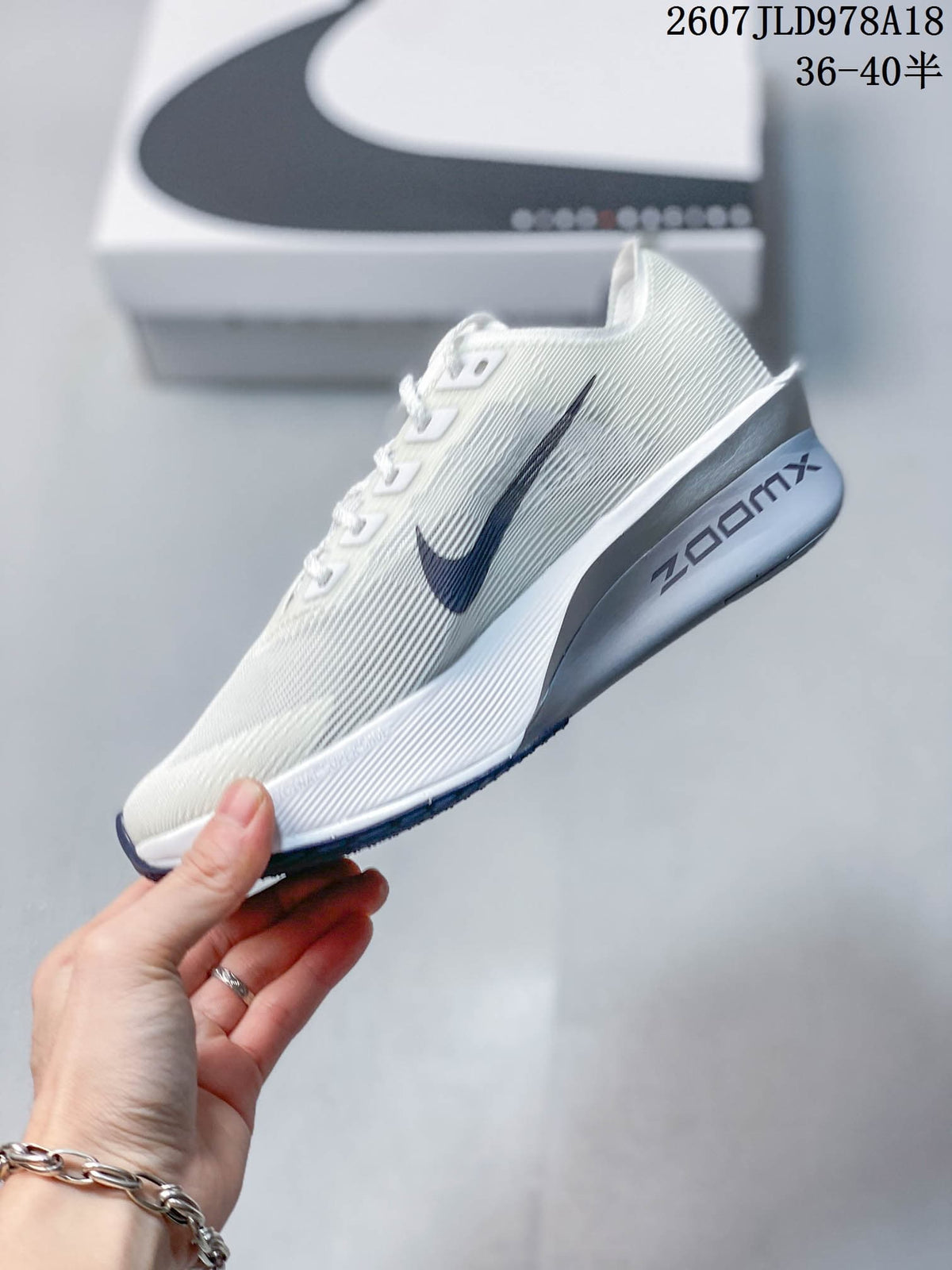 Nike ZoomX Vaporfly NEXT% 4 Running Shoes in White - product image from the listing.
