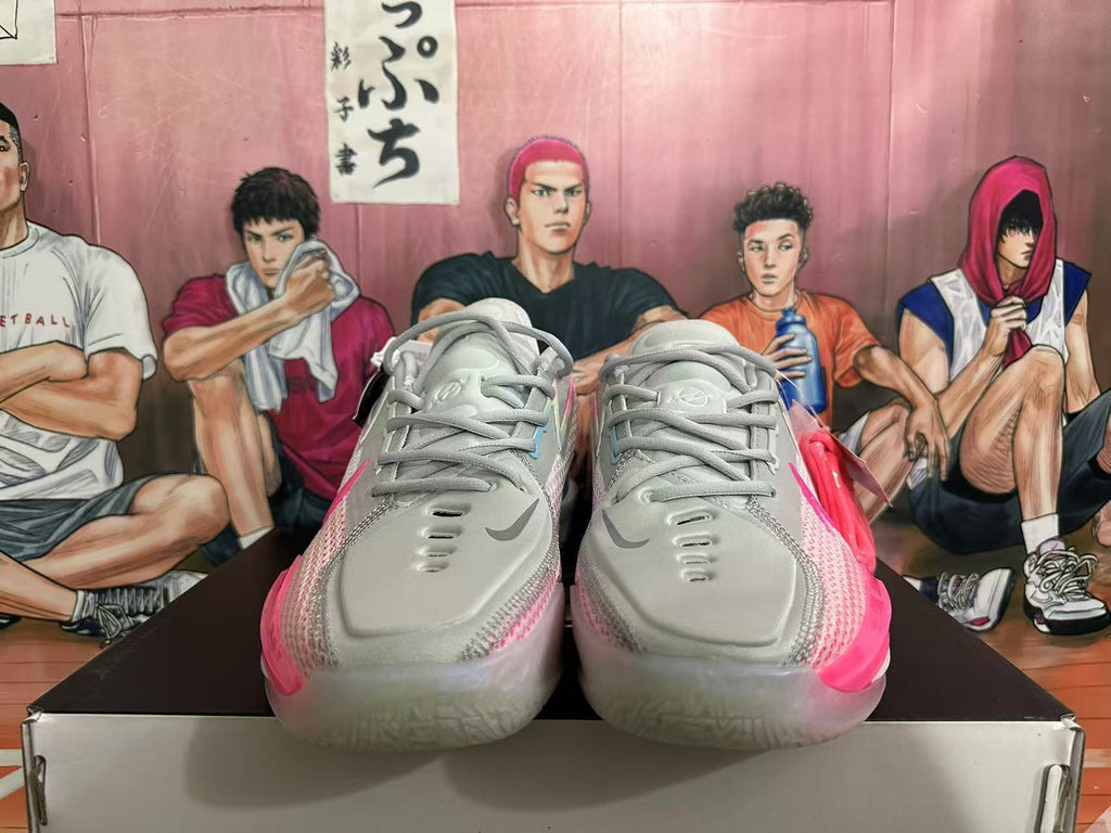 Gray and Pink Nike GT Basketball Shoes - product image from the listing.