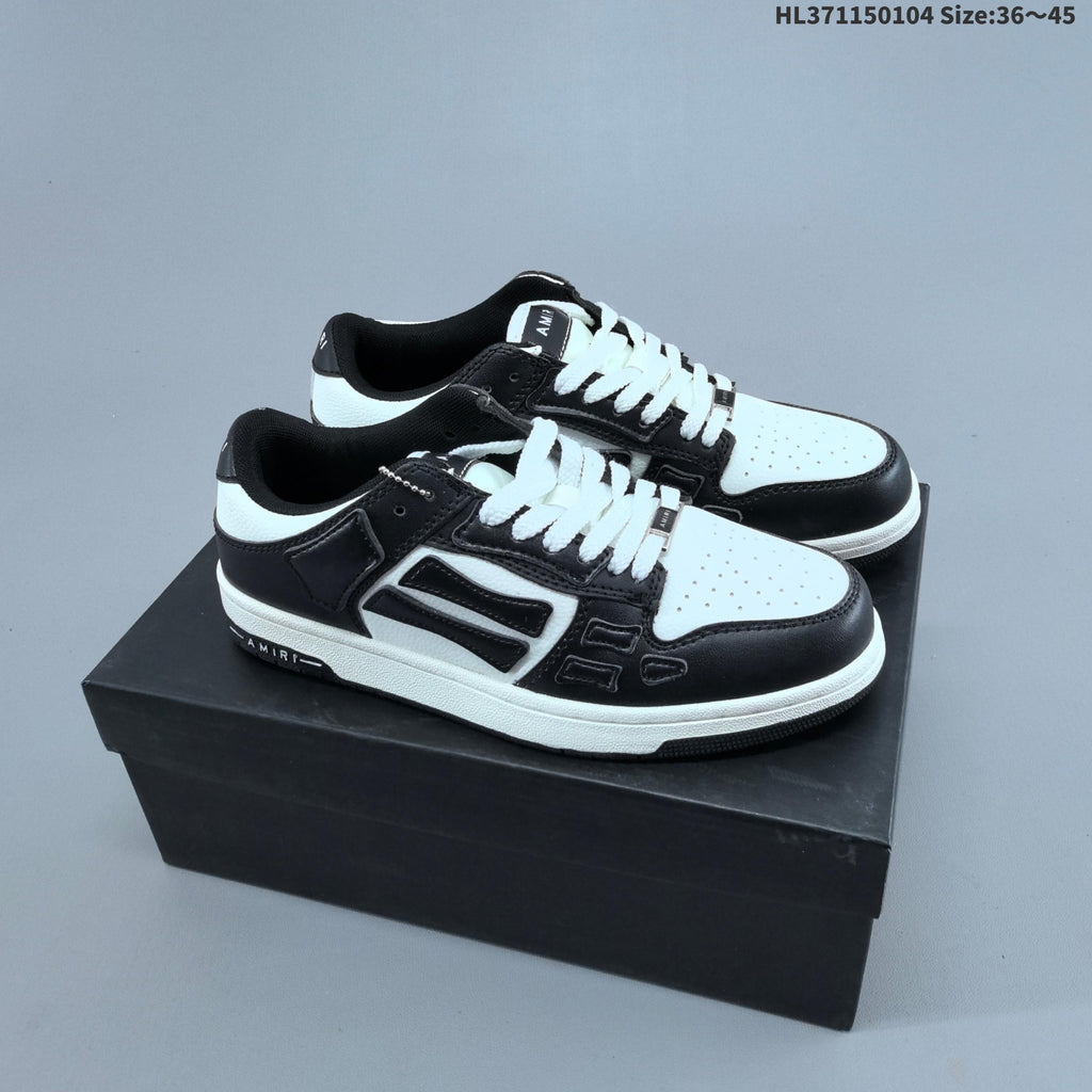 White and Blue AMIRI Skeleton Low-Top Sneakers - product image from the listing.