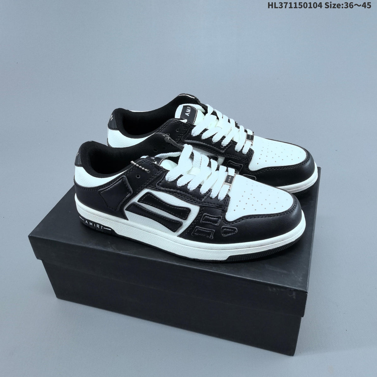 White and Blue AMIRI Skeleton Low-Top Sneakers - product image from the listing.
