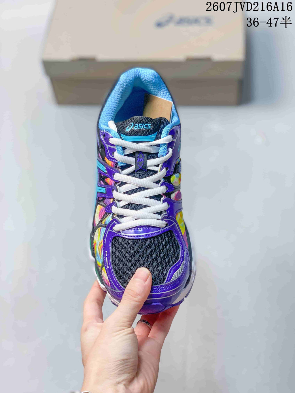 ASICS Gel-Nimbus 16 Running Shoes in Purple Multicolor - product image from the listing.