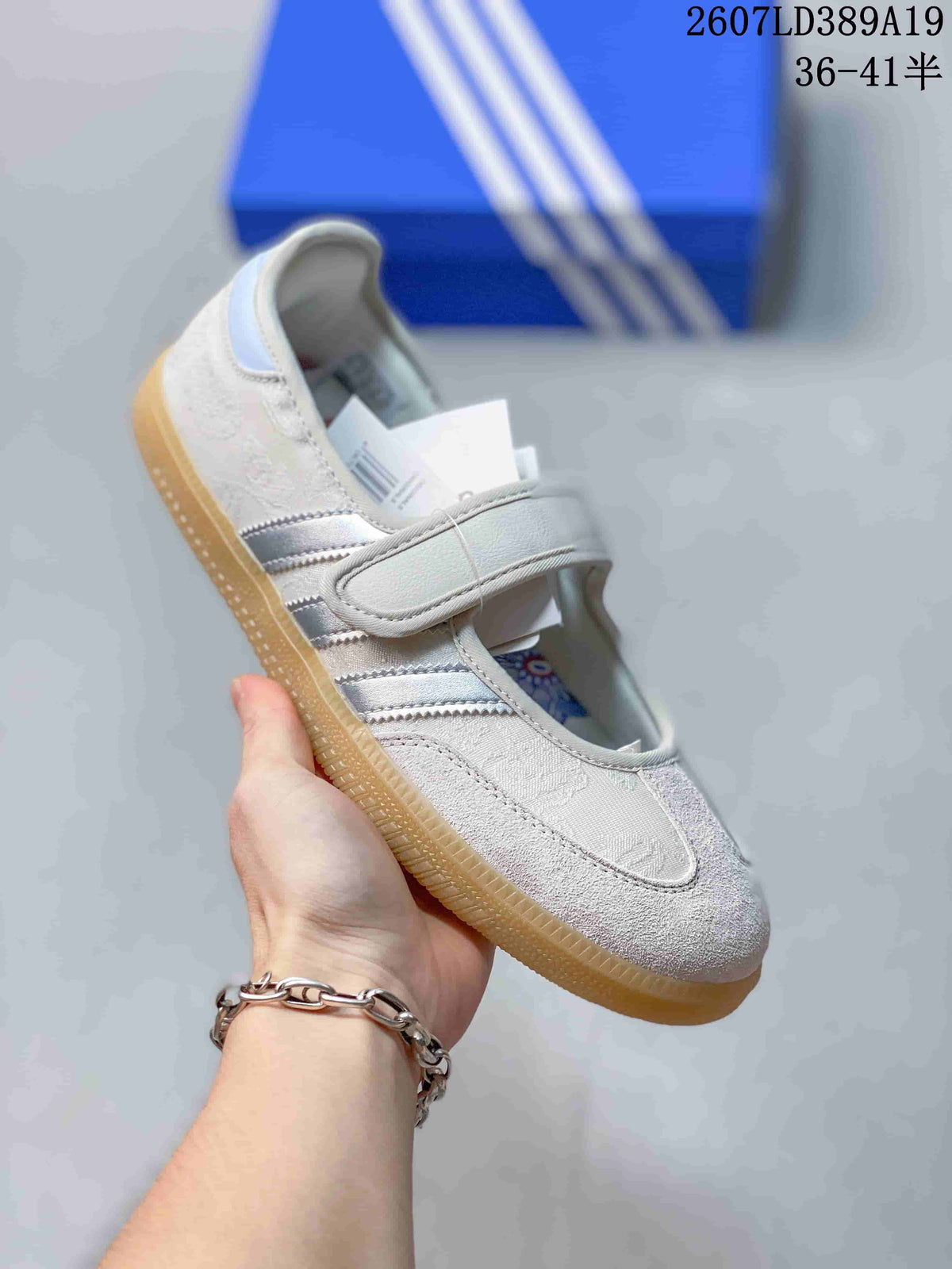 adidas Originals Samba Jane Mary Jane Sneakers in White 2607LD389A19 - product image from the listing.