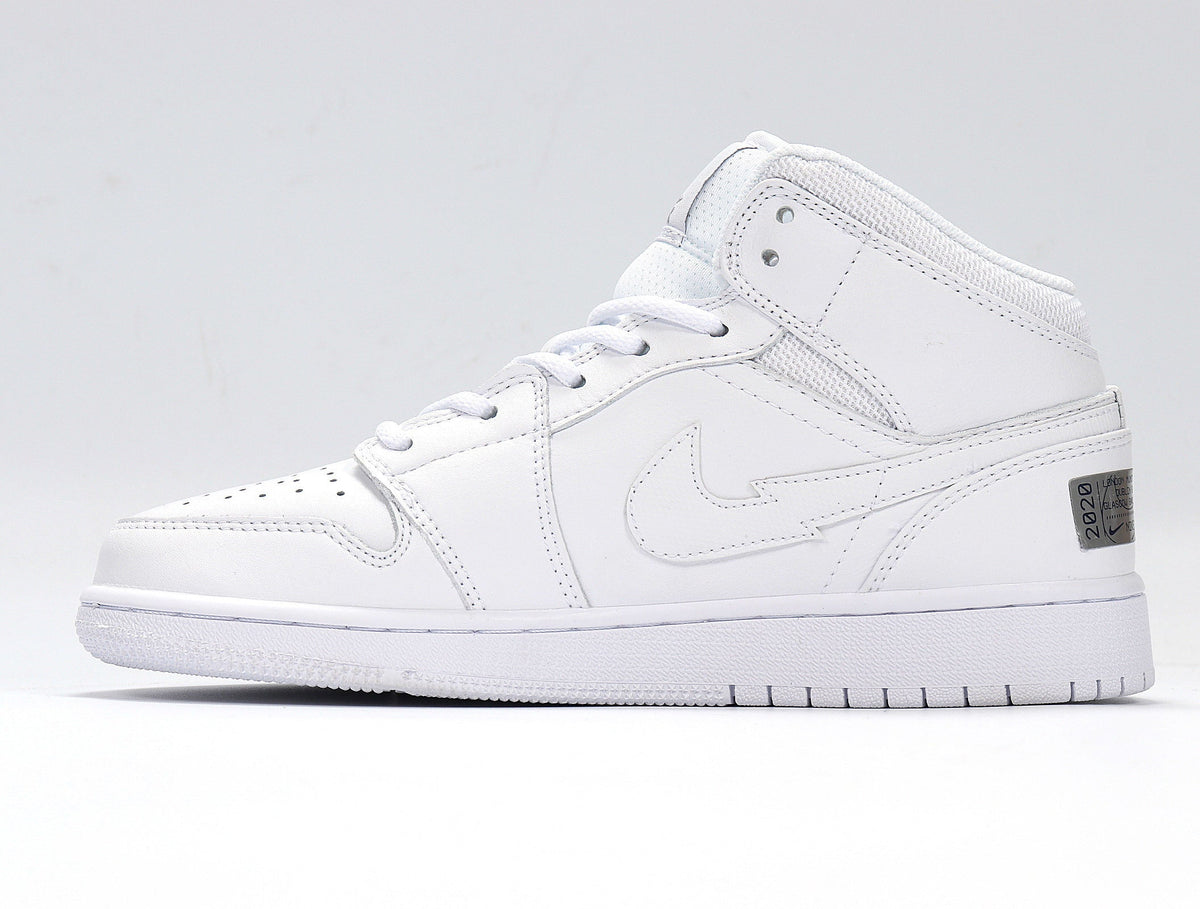 Jordan 1 High Basketball Sneakers in White CW7589-100 - product image from the listing.