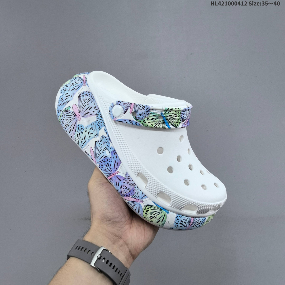 Classic Platform Clogs with Butterfly Print by Crocs - product image from the listing.