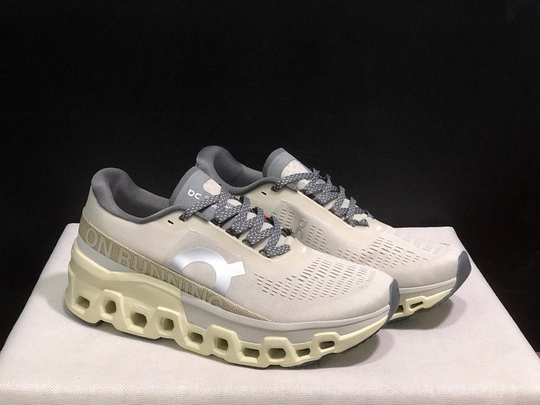 On Cloudmonster 2 Running Shoes in Cream White - product image from the listing.