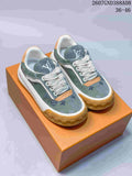 Louis Vuitton Tilted Low-Cut Sneakers in Green Monogram - product image from the listing.