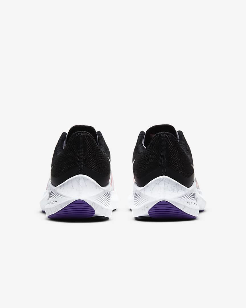 Nike Zoom Winflo 8 Running Shoes in White Black CW3419-101 - product image from the listing.