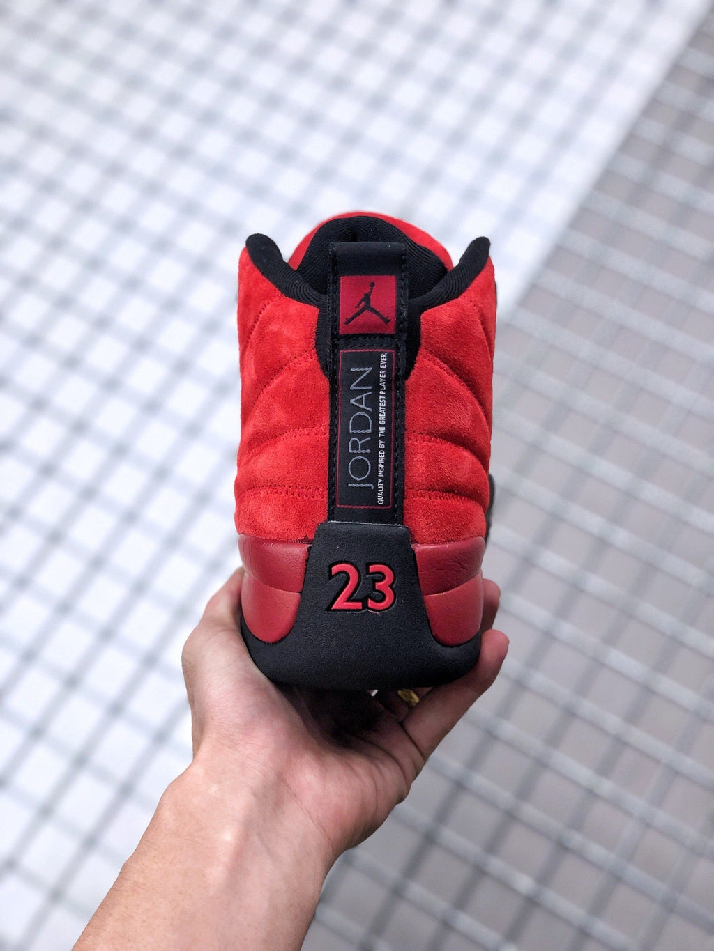 Air Jordan 12 Reverse Flu Game Red Black CT8013-602 - product image from the listing.