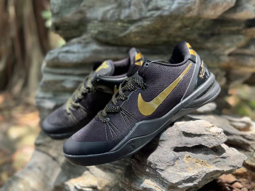 Nike Kobe 8 Elite Sneakers in Black Gold - product image from the listing.