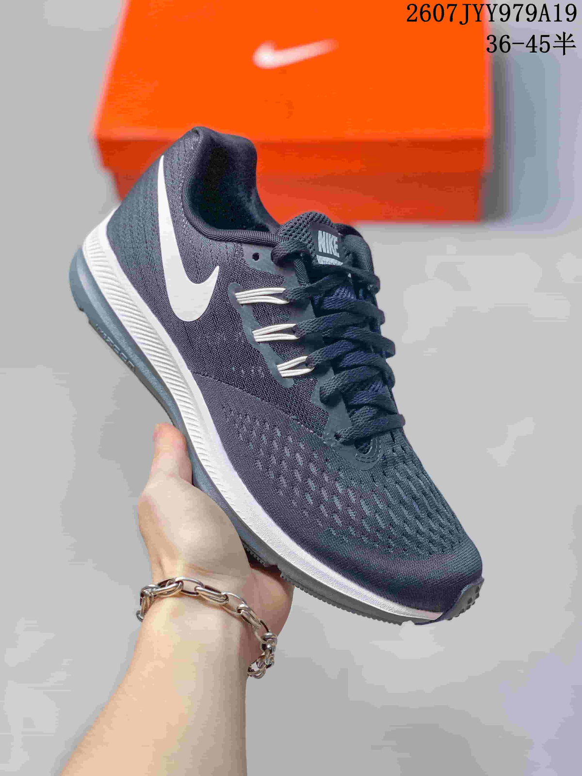 Nike Air Zoom Winflo 5 Running Shoes in Dark Gray White - product image from the listing.