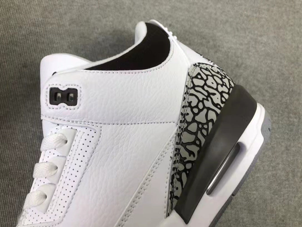 Air Jordan 3 Women's White Brown Sneakers DH3434-110 - product image from the listing.