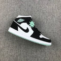 Air Jordan 1 Mid Sneakers in Black White Mint BQ6931-103 - product image from the listing.