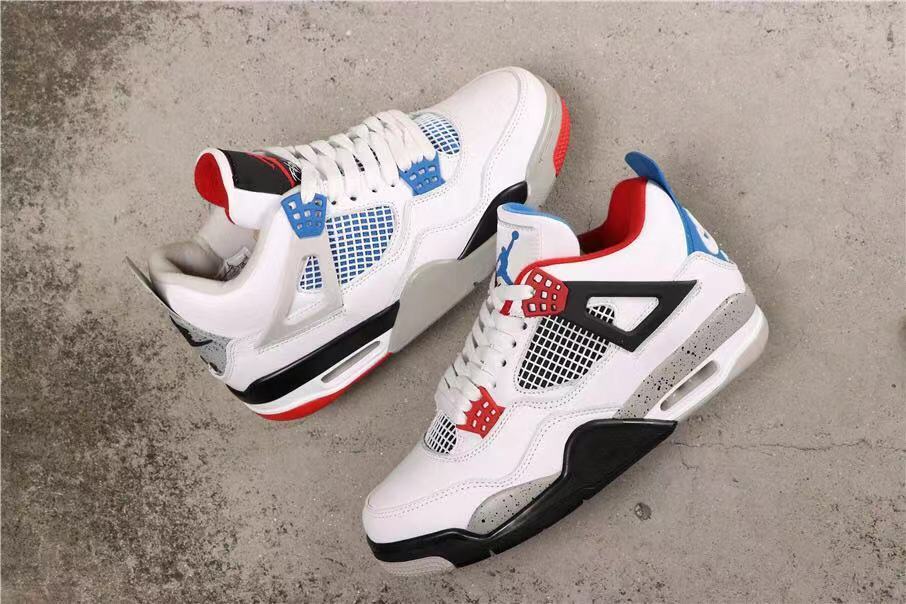 Air Jordan 4 Tattoo What The Sneakers White Multicolor - product image from the listing.
