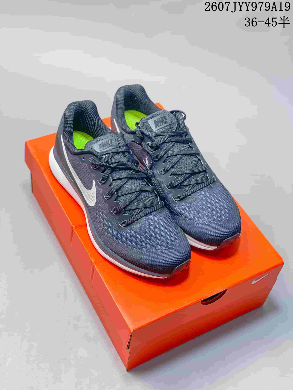 Nike Air Zoom Winflo 5 Running Shoes in Dark Gray White - product image from the listing.