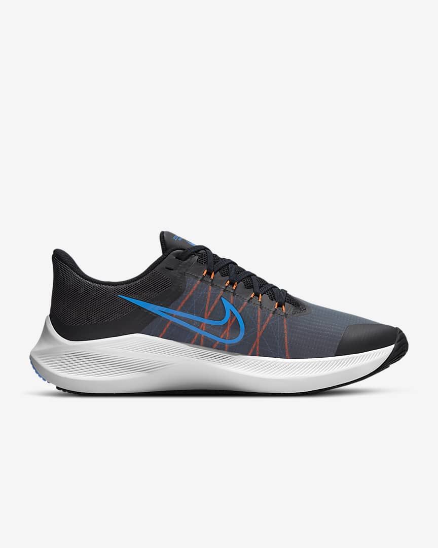 Nike Zoom Winflo 8 Running Shoes, in Black Blue CW3419-007 - product image from the listing.