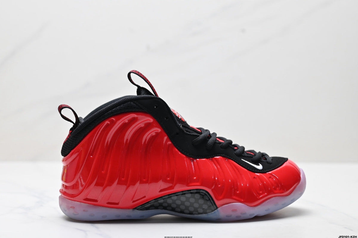 Nike Air Foamposite Penny High-Top Sneakers in Red Black - product image from the listing.