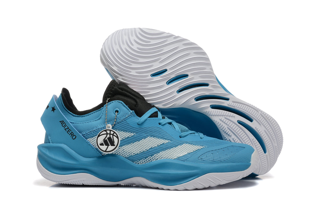 Adidas Adizero Basketball Shoes in Blue - product image from the listing.