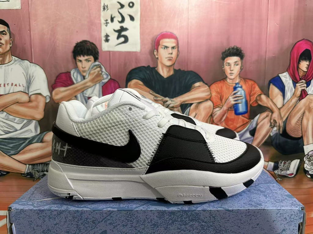 Nike GT Cut Academy Basketball Shoes in White Black - product image from the listing.