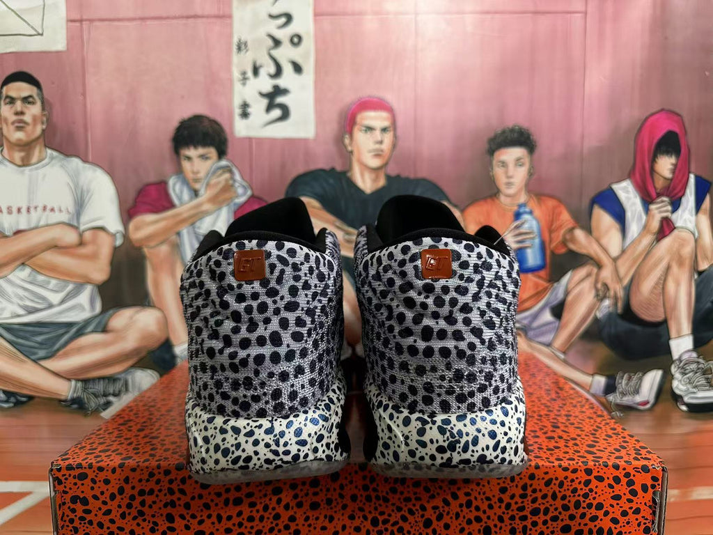 Nike Air Zoom Basketball Footwear in Black and White Spot Print - product image from the listing.