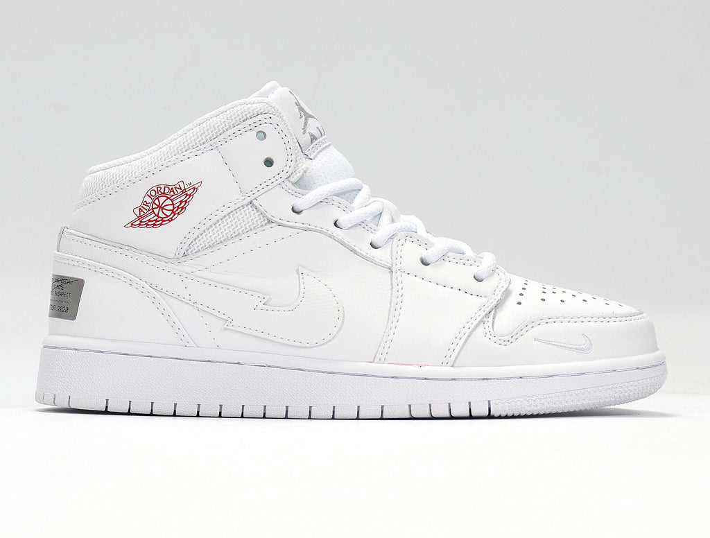 Jordan 1 High Basketball Sneakers in White CW7589-100 - product image from the listing.