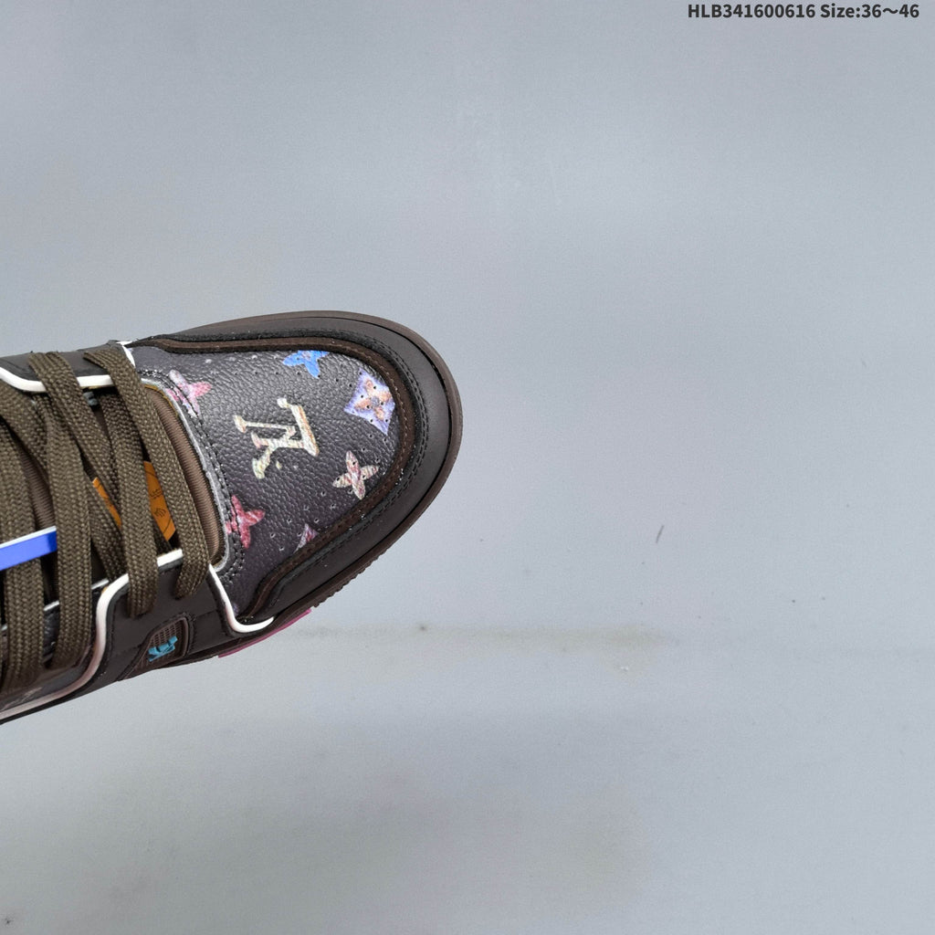 Louis Vuitton Trainer Trainers in Brown Monogram Print - product image from the listing.