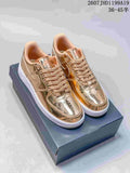 Nike Air Force 1 '07 Low Sneakers in Metallic Gold - product image from the listing.