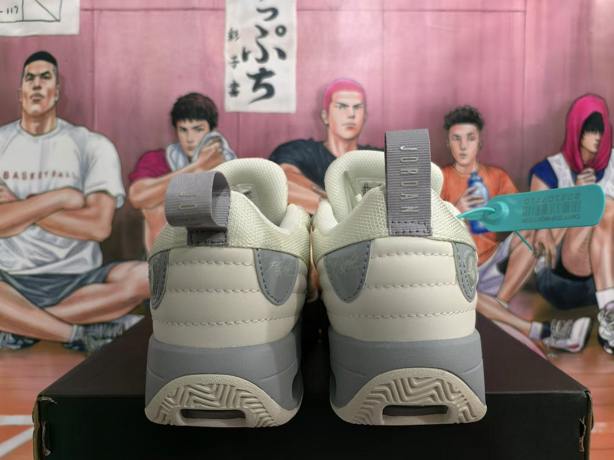 Beige Basketball Trainers with Gray Accents - product image from the listing.