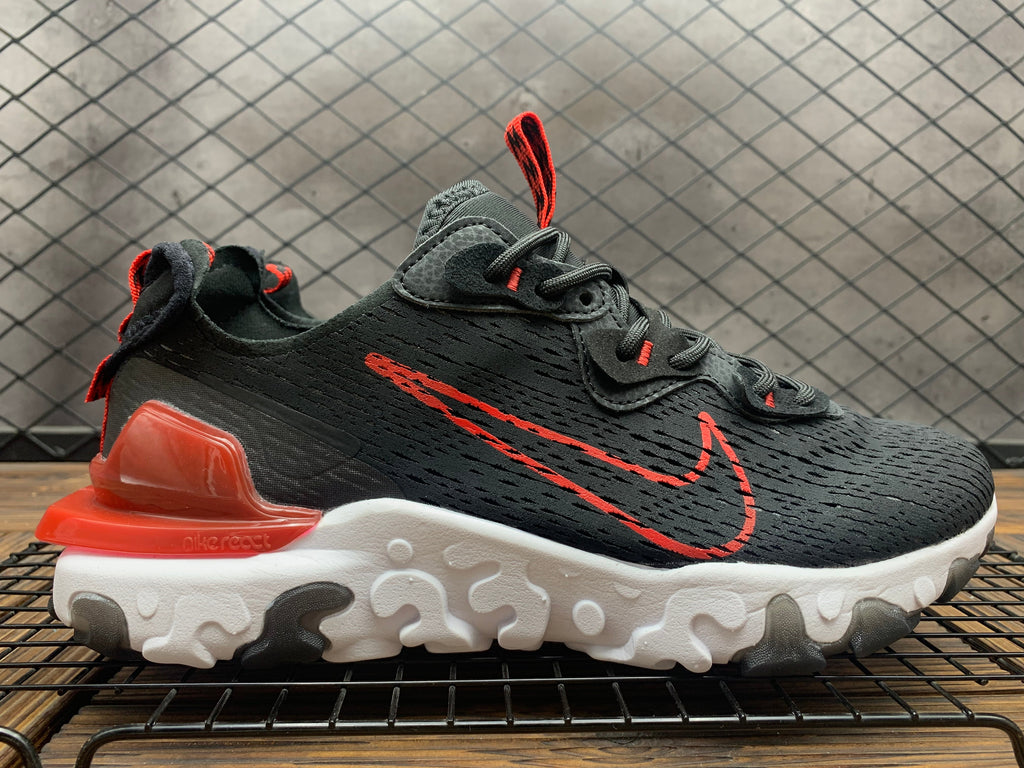 Nike React Vision Sneakers in Black Red - product image from the listing.