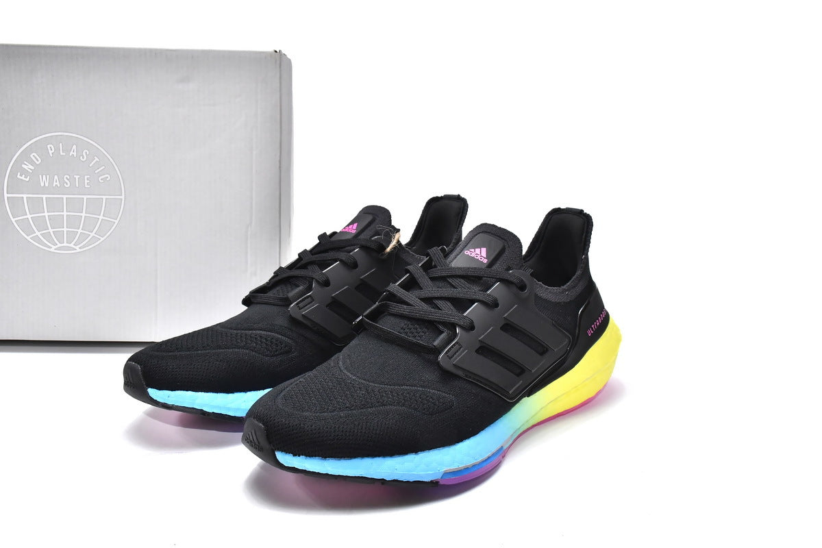 adidas UltraBoost 22 Running Shoes in Black Yellow GV8829 - product image from the listing.