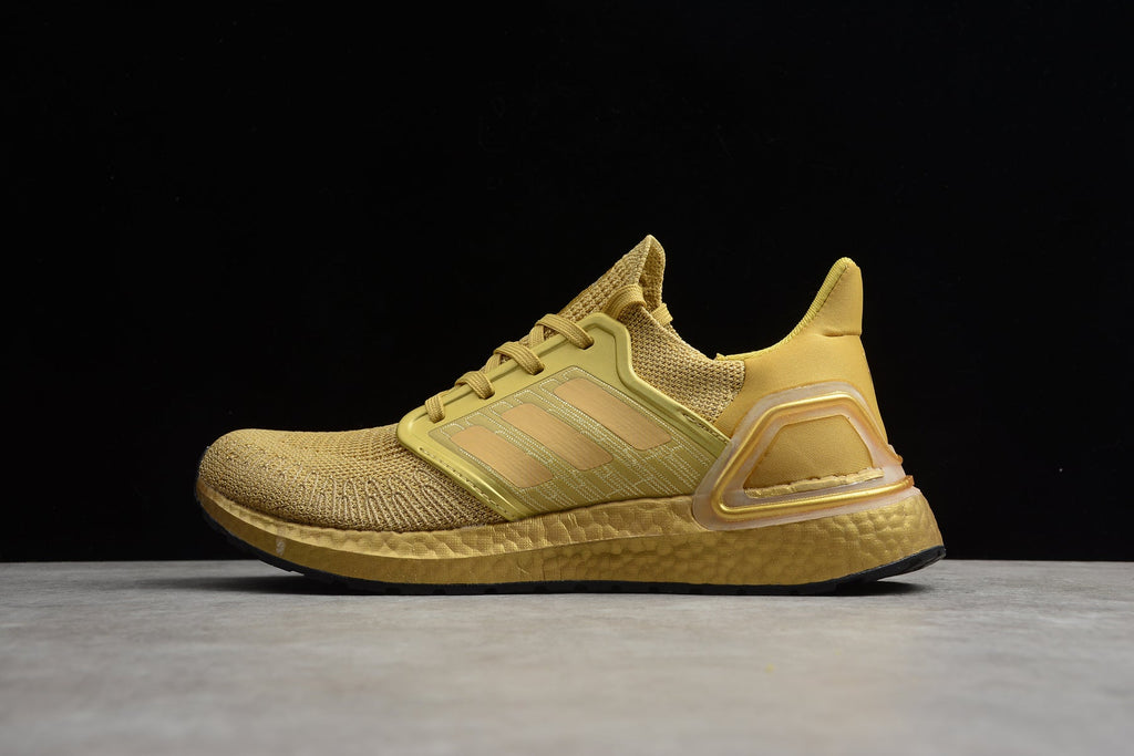 Adidas UltraBOOST 20 Consortium 6.0 Running Shoes in Gold FY3448 - product image from the listing.