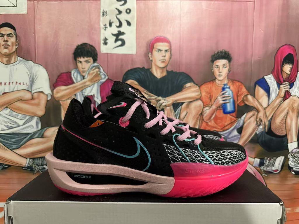 Nike Basketball Shoes in Black Pink and Teal - product image from the listing.