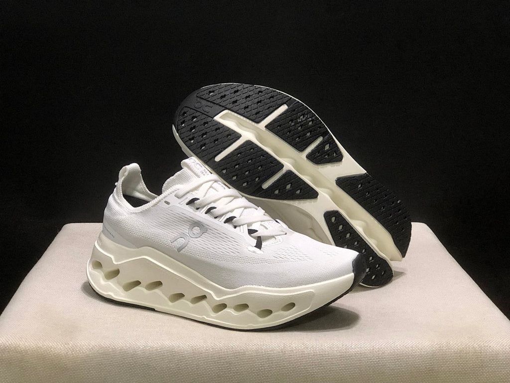On Cloudsurfer Max Running Sneakers in White - product image from the listing.