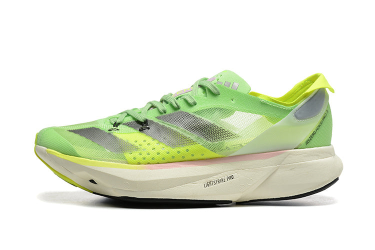 Adidas Adizero Adios Pro 3 Running Shoes, Neon in Green - product image from the listing.