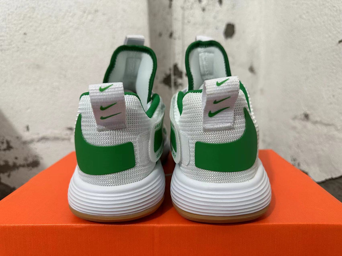 Nike Basketball Shoes in White and Green - product image from the listing.