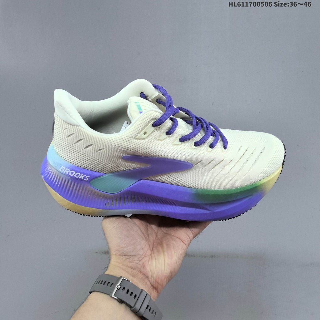 White Multi-Color - Brooks Glycerin Max 2 Running Shoes - product image from the listing.